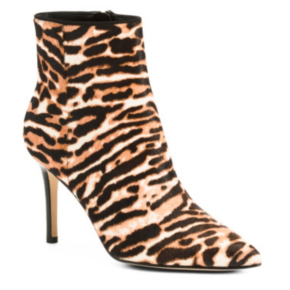 Nine West tiger print booties, 6.5